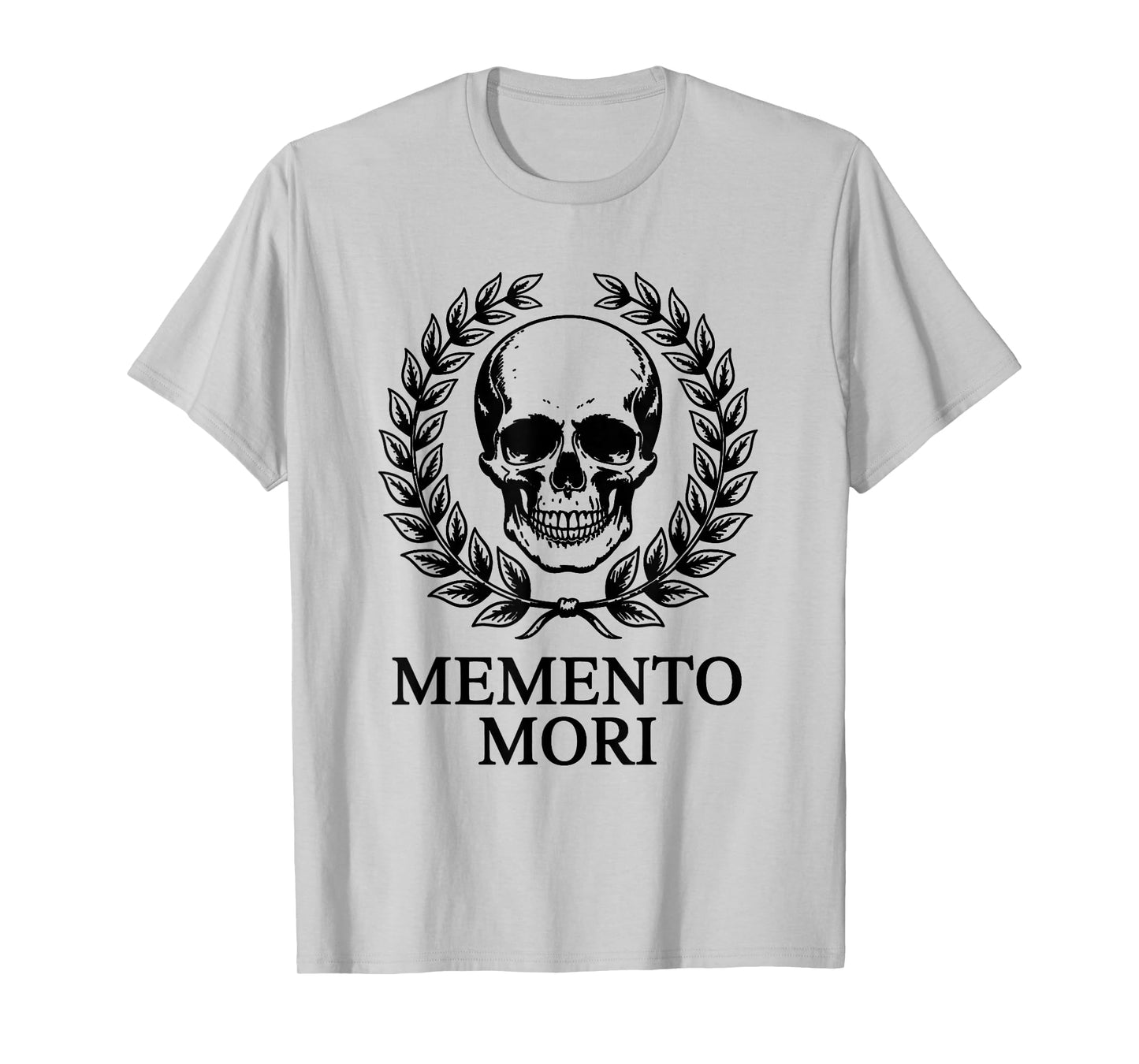 Memento Mori Dark Academia Skull and Laurel Wreath T-Shirt