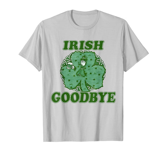 Irish Goodbye Leprechaun with Beer Shamrock St Patrick's Day T-Shirt - T-Shirt | Ash