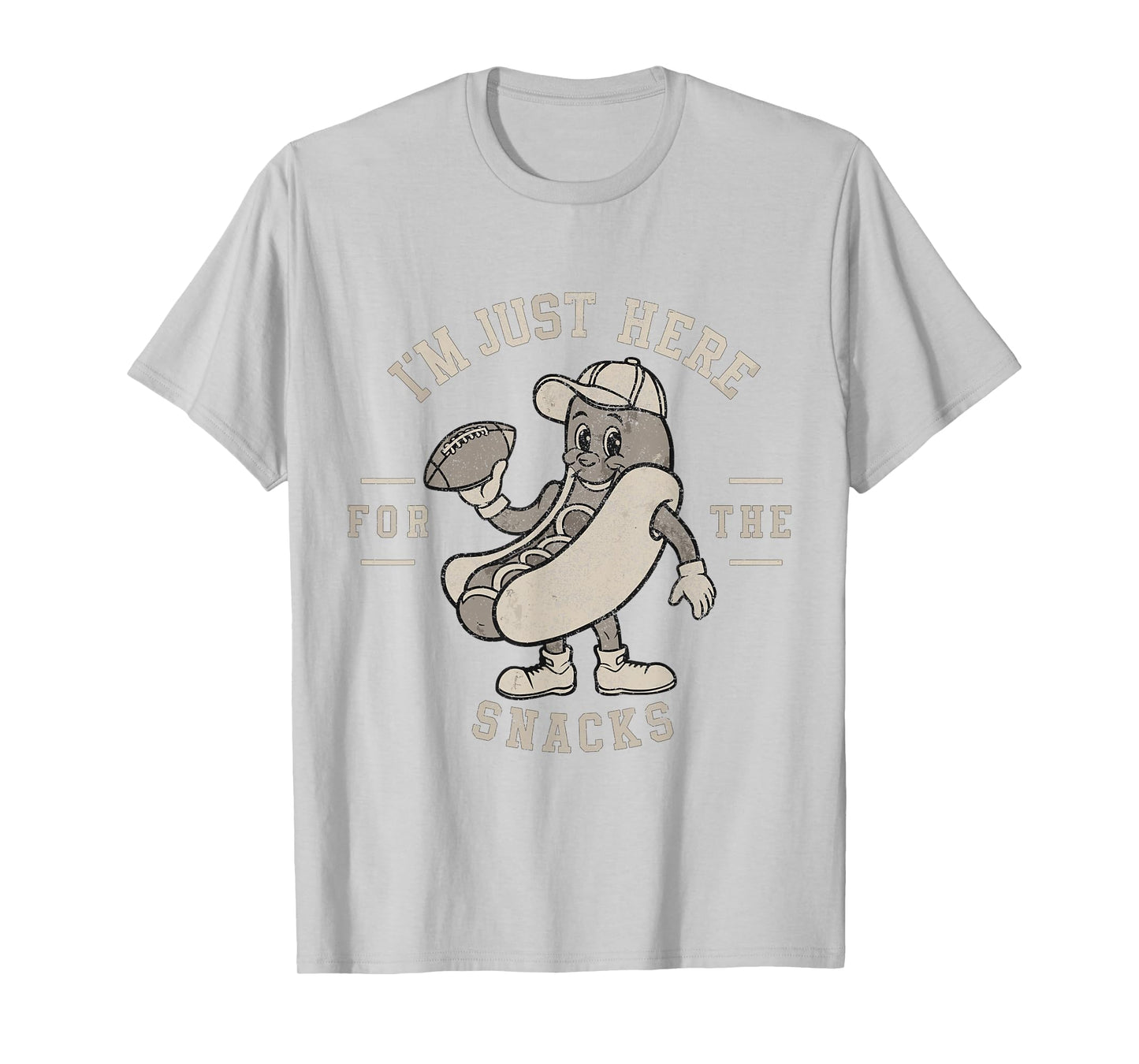 Funny I'm Just Here For The Snacks Football T-Shirt