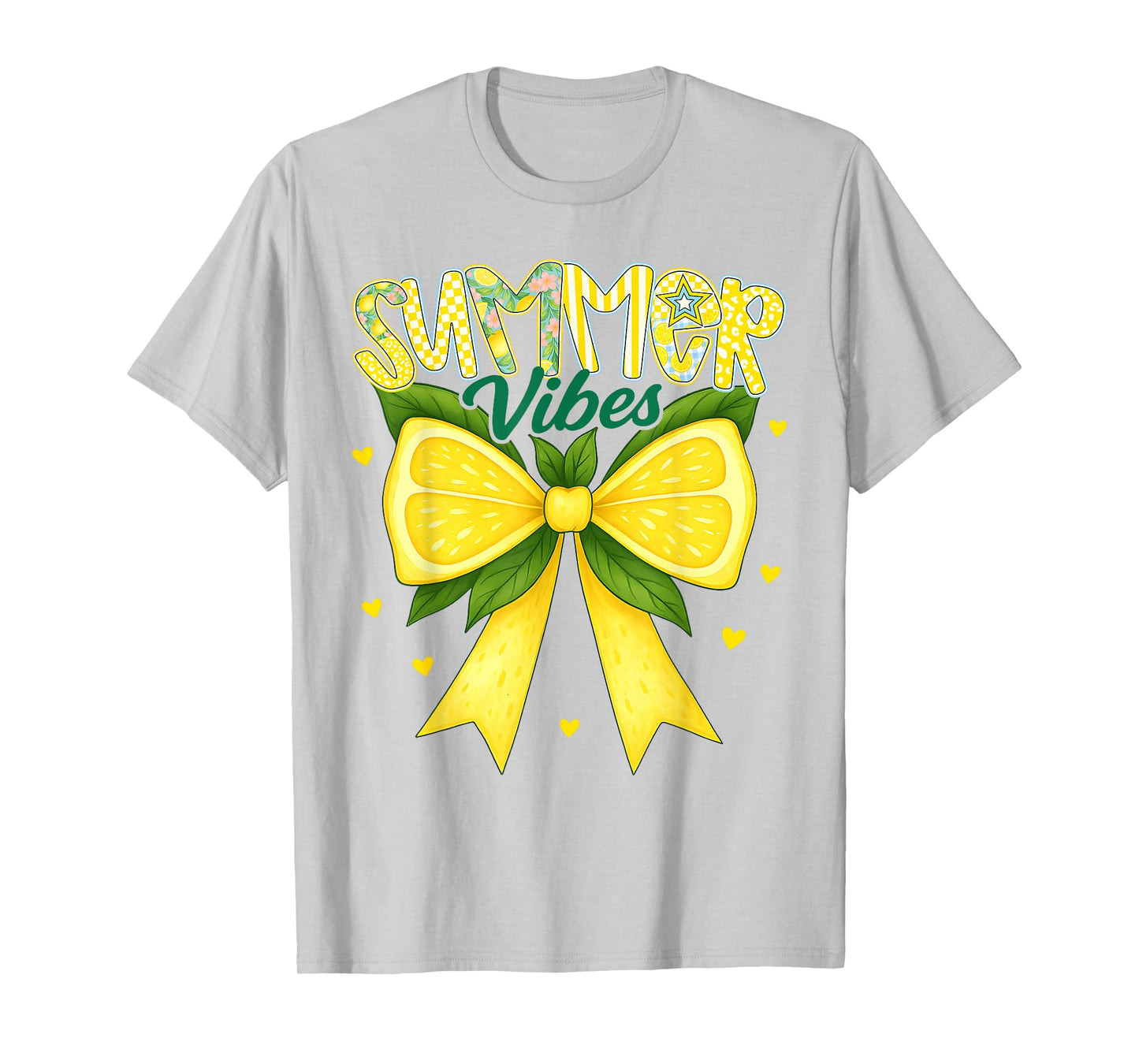 Cute Lemon Tropical Fruits Coquette Bows Summer Vibes Girl T-Shirt