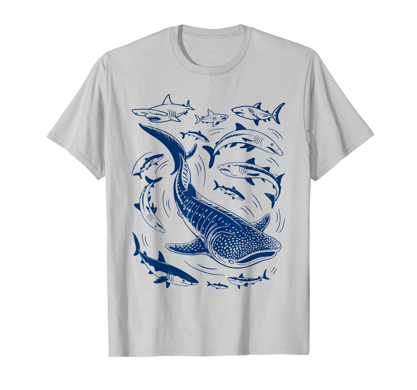 Retro Ocean Wildlife Whale Shark Hammerhead Sharks Lover T-Shirt