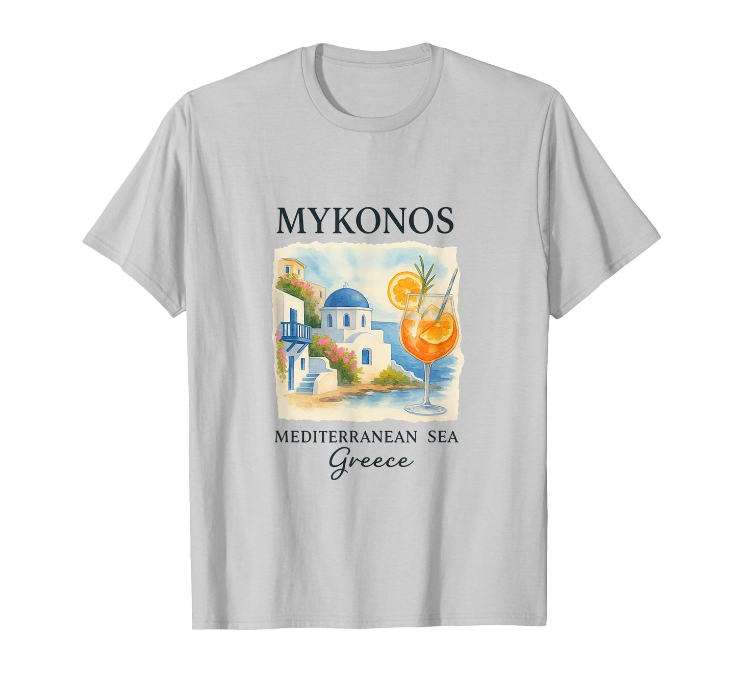 Mykonos Travel Greece Summer Vibes Sea Island T-Shirt
