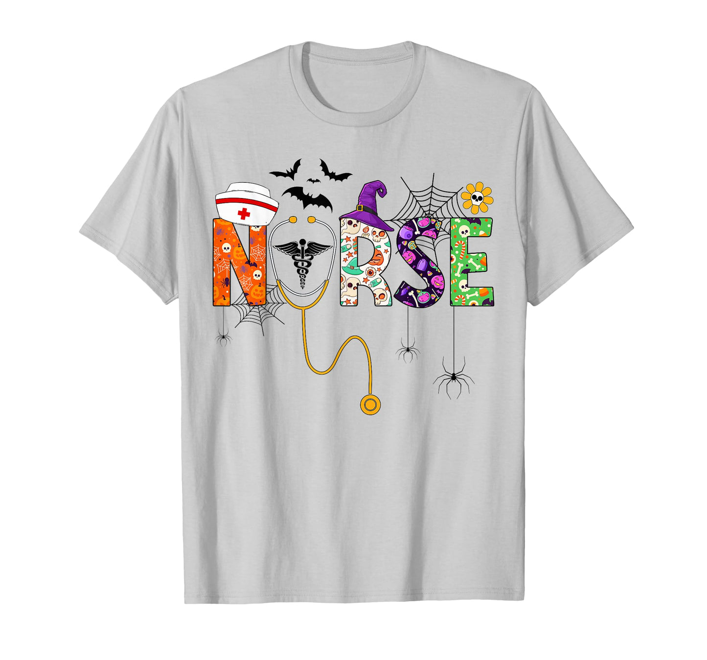 Halloween Nurse Life Funny Nursing Stethoscope Spooky Nurse T-Shirt
