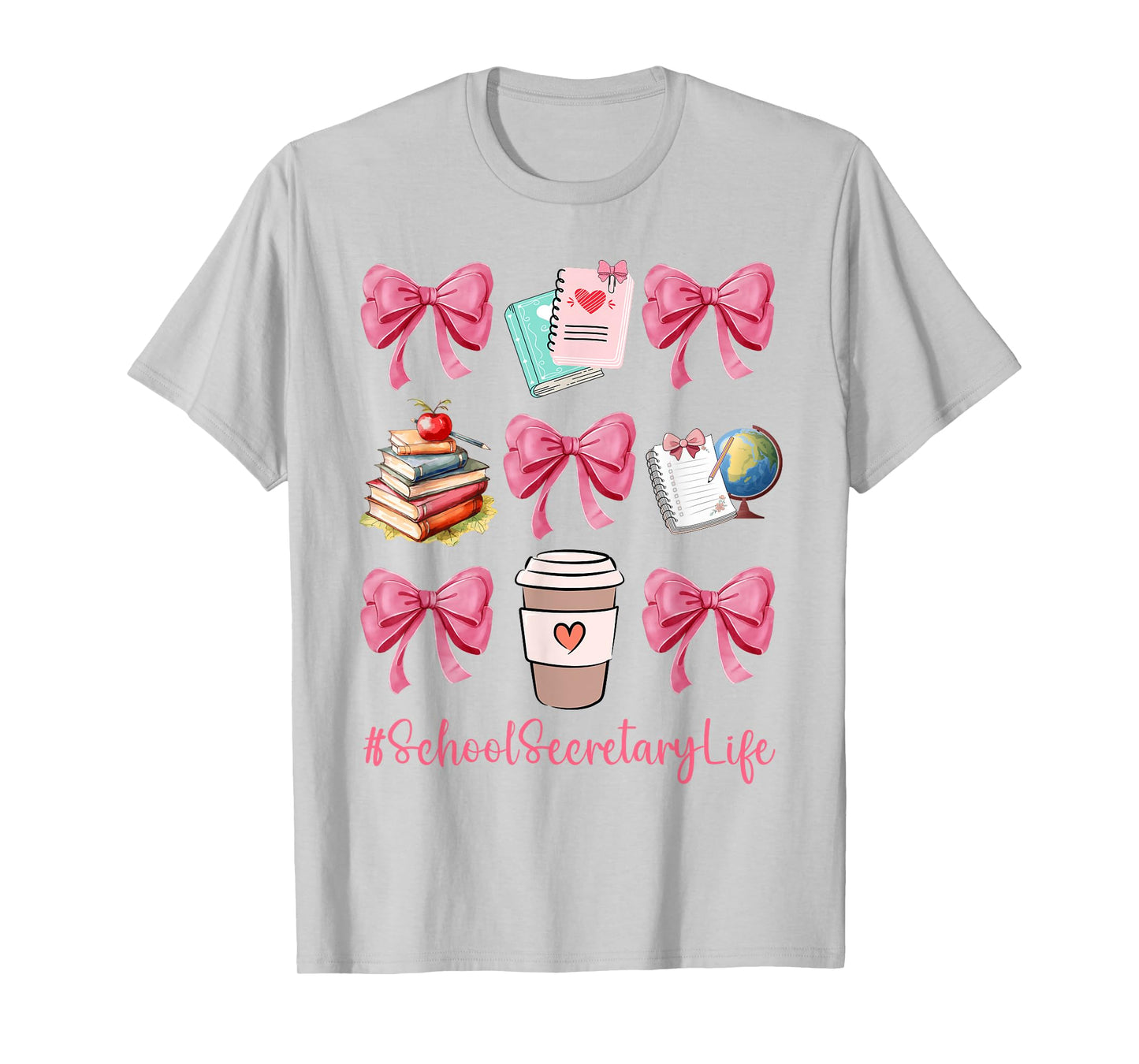 Cute Coquette Bows School Secretary Life Back To School Gift T-Shirt