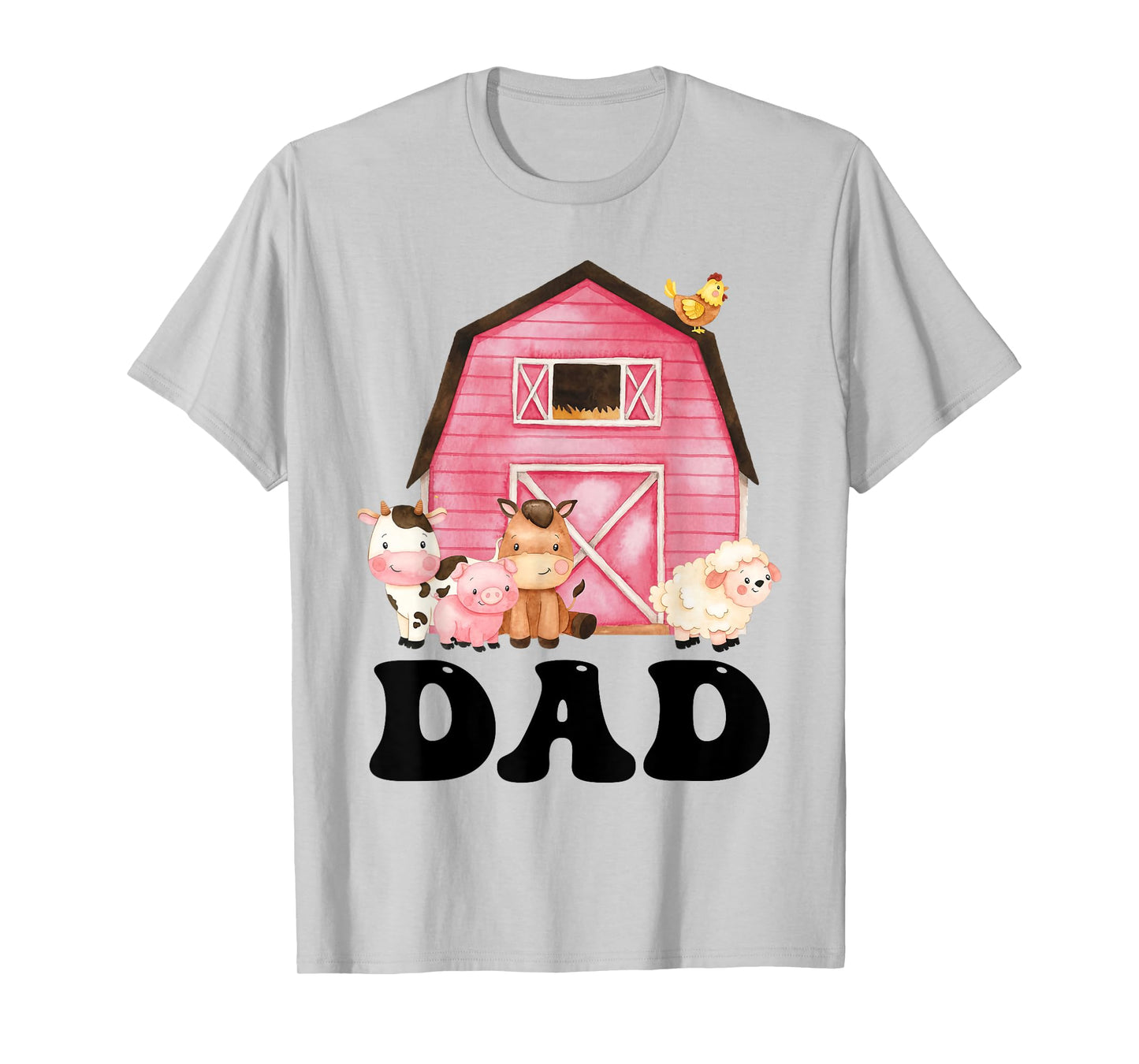 Funny Dad Farm Animals Birthday Theme Matching Family T-Shirt