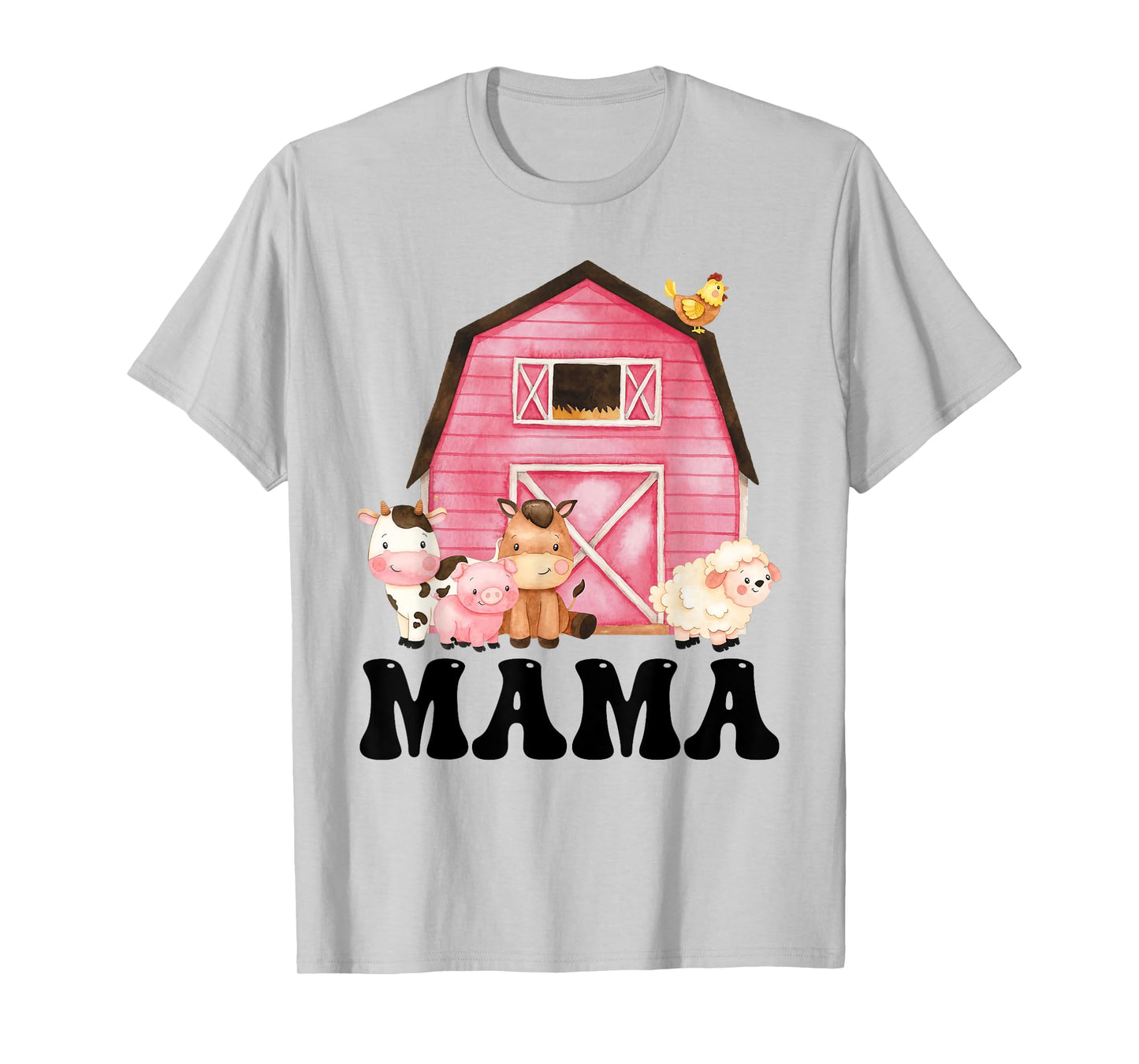 Funny Mama Farm Animals Birthday Theme Matching Family T-Shirt