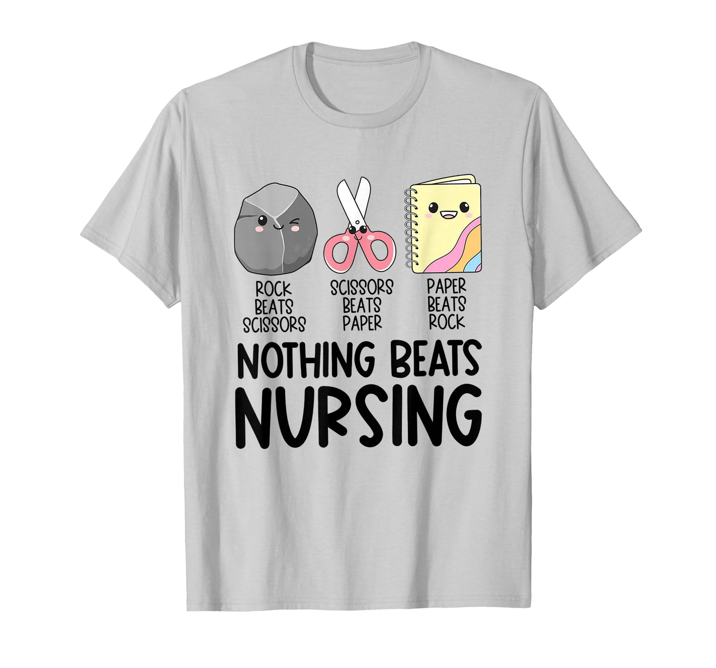 Women Rock Paper Scissors Funny Nurse Back to School T-Shirt