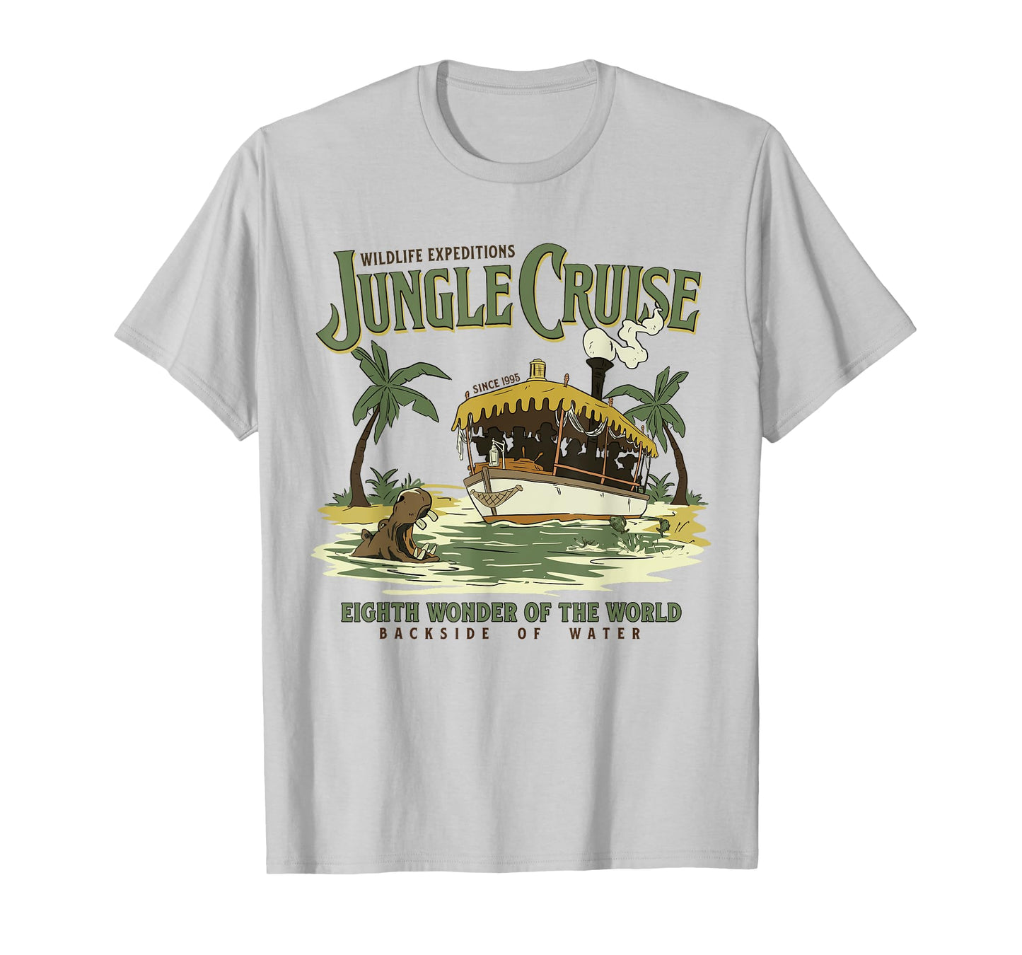 Wildlife Jungle Safari Expedition Ride Backside Of Water T-Shirt