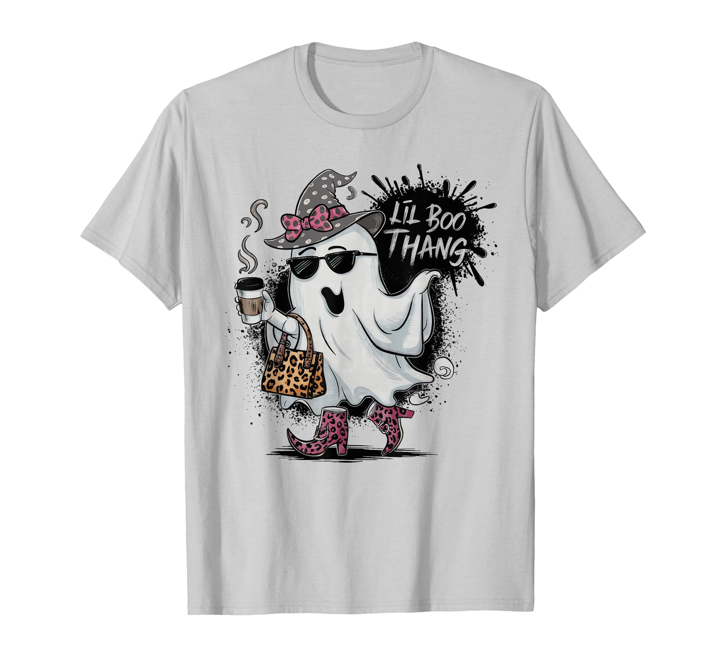 Lil Boo Thang Cute Ghost Halloween Costume Girl Kids T-Shirt