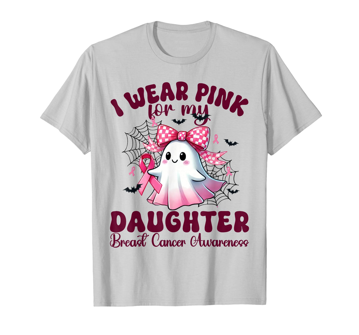 I Wear Pink for Daughter Breast Cancer Awareness halloween T-Shirt