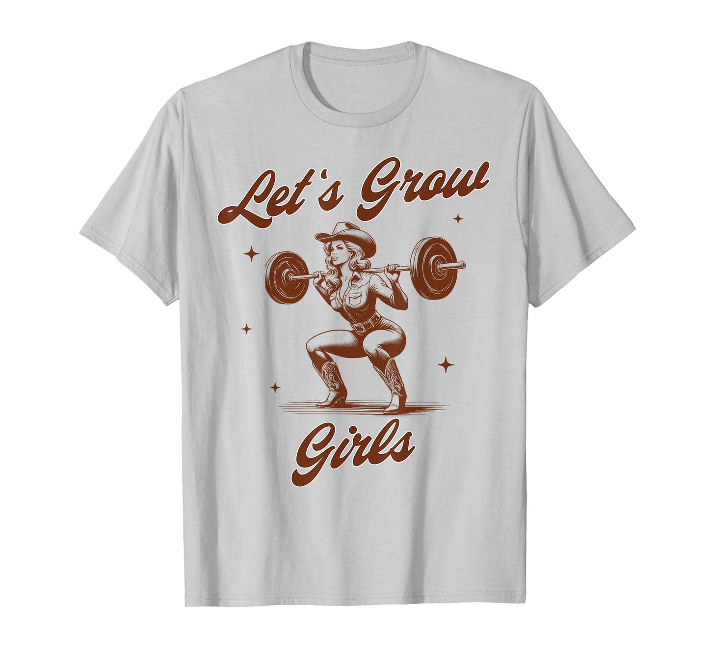 Fitness Workout Cowgirl Muscle Mommy Let's Grows Girls T-Shirt