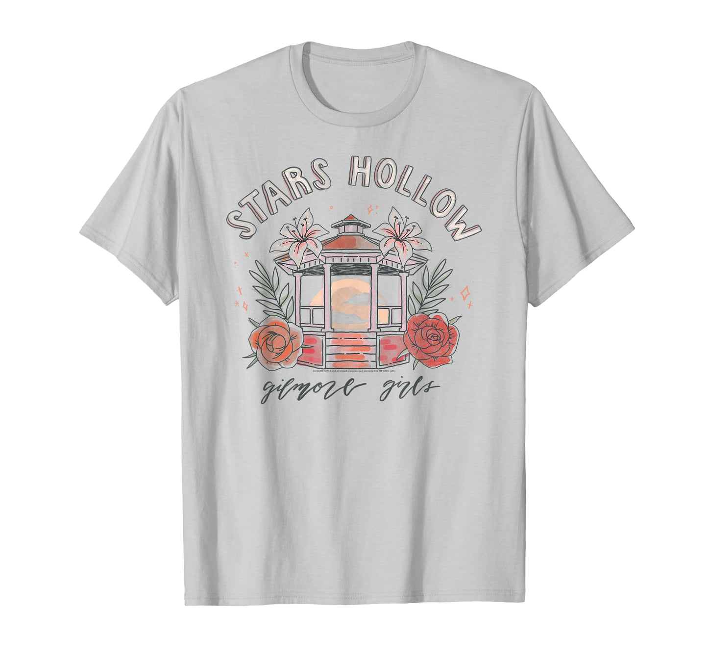 Gilmore Girls Stars Hollow Watercolor Gazebo TV Show T-Shirt