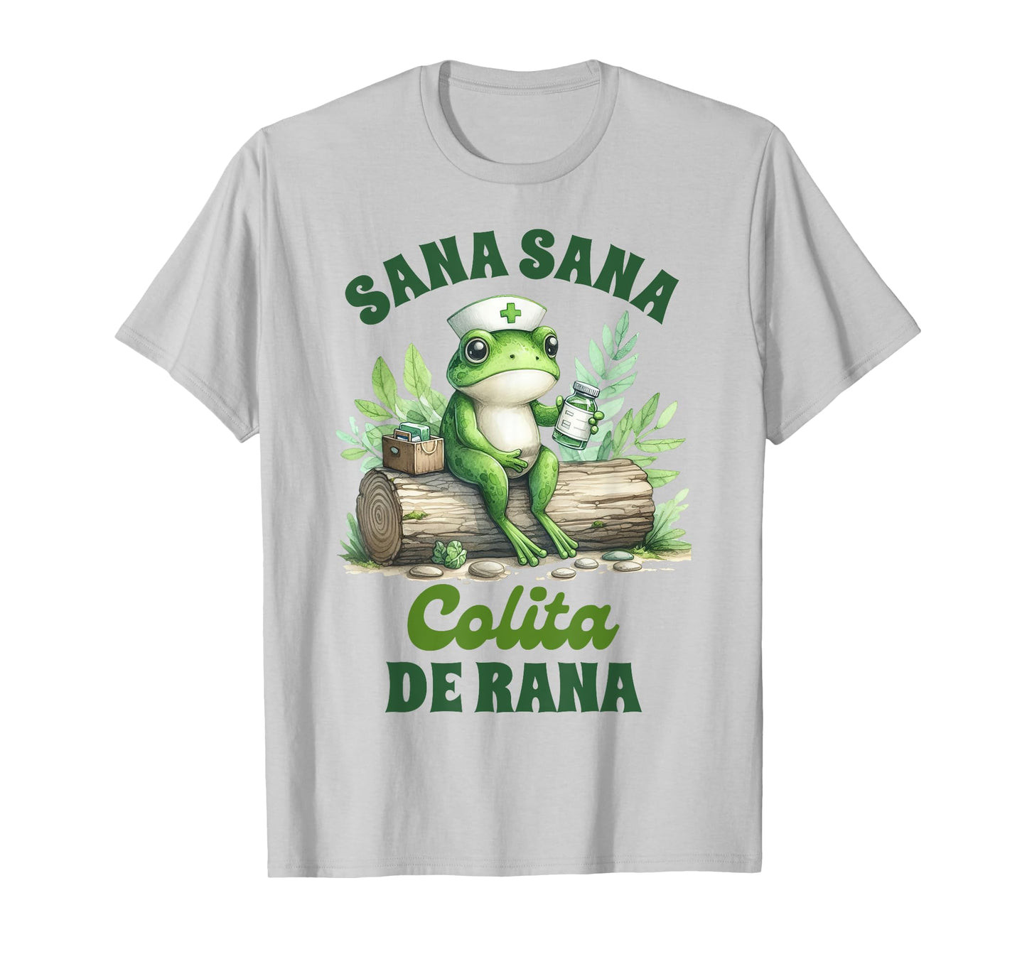 Mexican Nurse Frog Latina Enfermera Sana Sana Colita De Rana T-Shirt