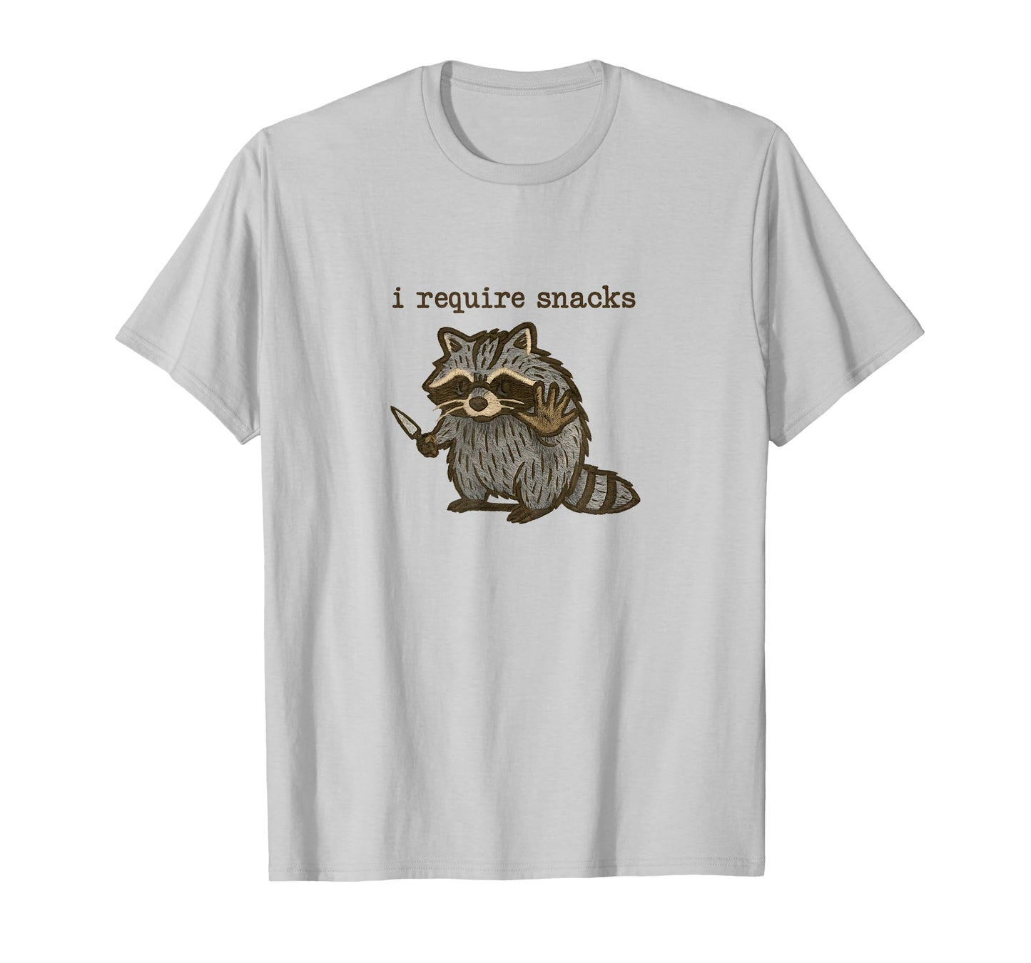 I Require Snacks Raccoon Funny Raccoon Snacks T-Shirt
