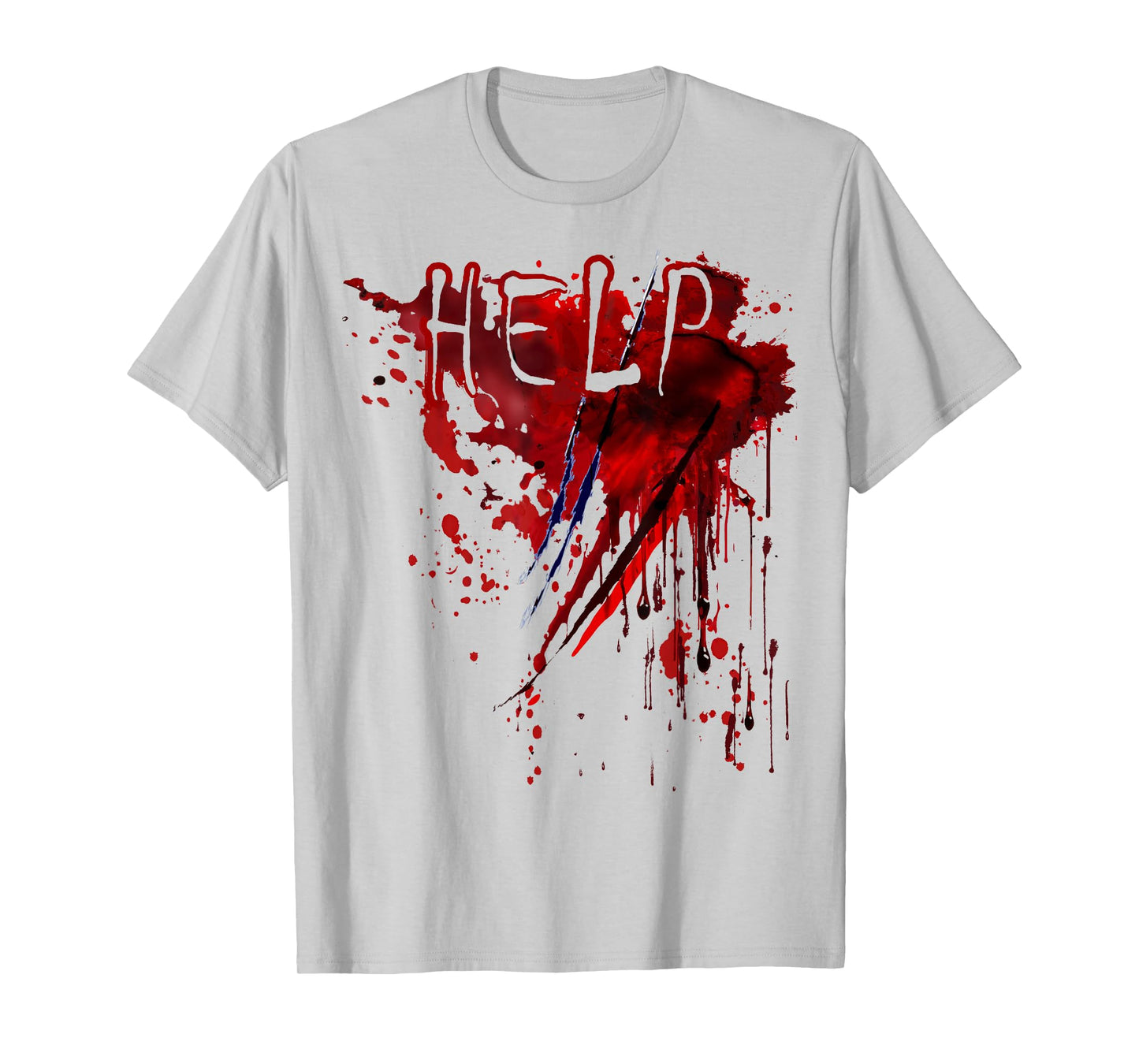 Bloody Shirt Help Blood Splatter Halloween Blood Stained T-Shirt
