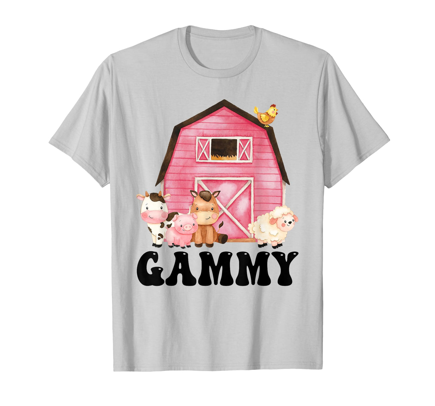 Funny Gammy Farm Animals Birthday Theme Matching Family T-Shirt