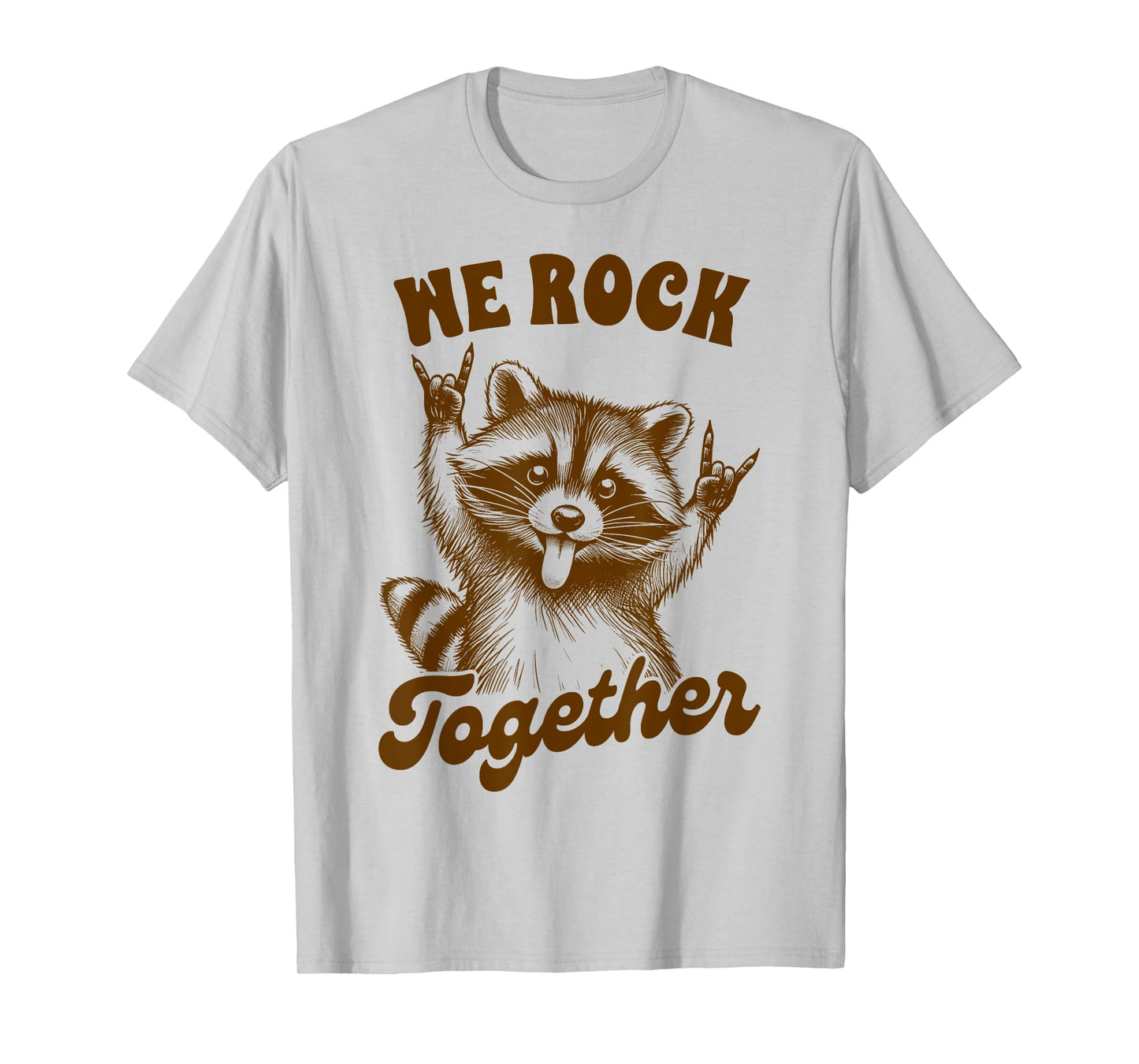 Rock n Roll Music Band Racoon Musician We Rock A Together T-Shirt