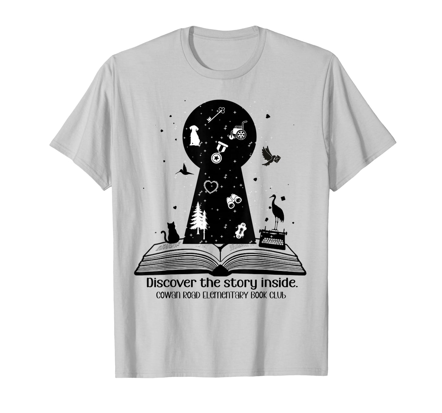 Cowan Road Elementary Book Club T-Shirt - T-Shirt | Ash