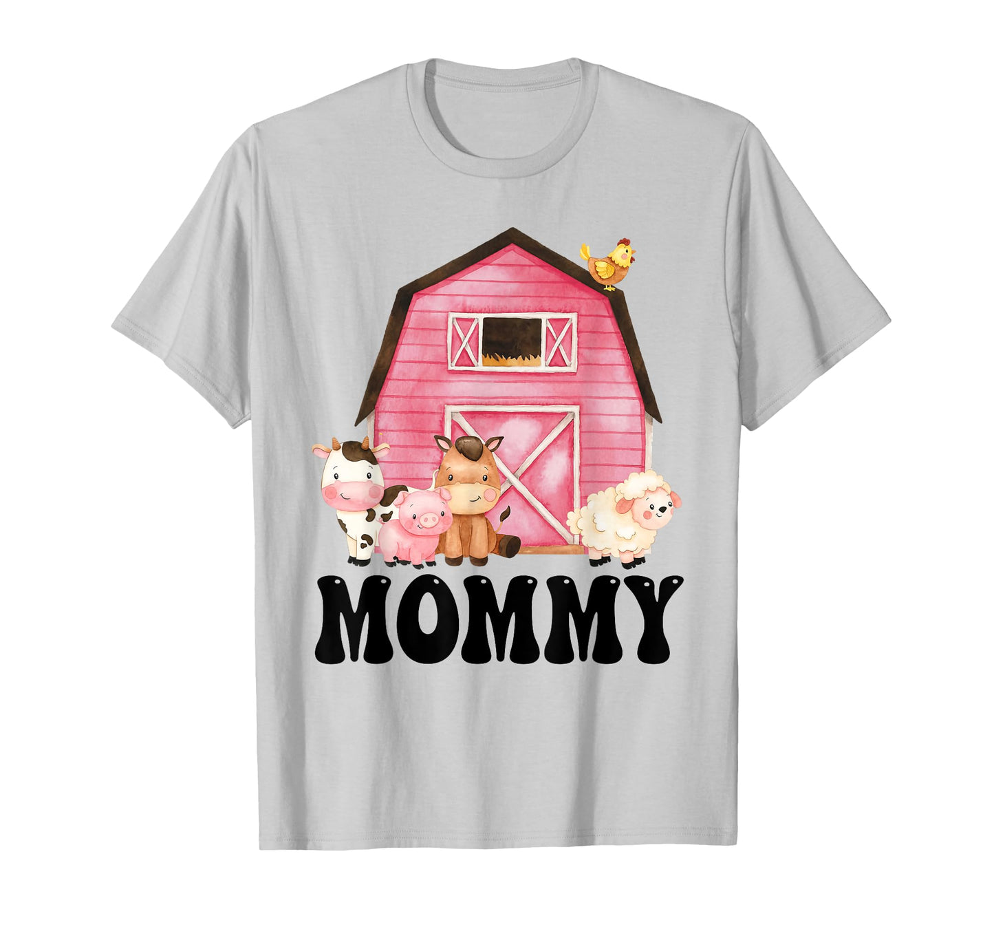 Funny Mommy Farm Animals Birthday Theme Matching Family T-Shirt