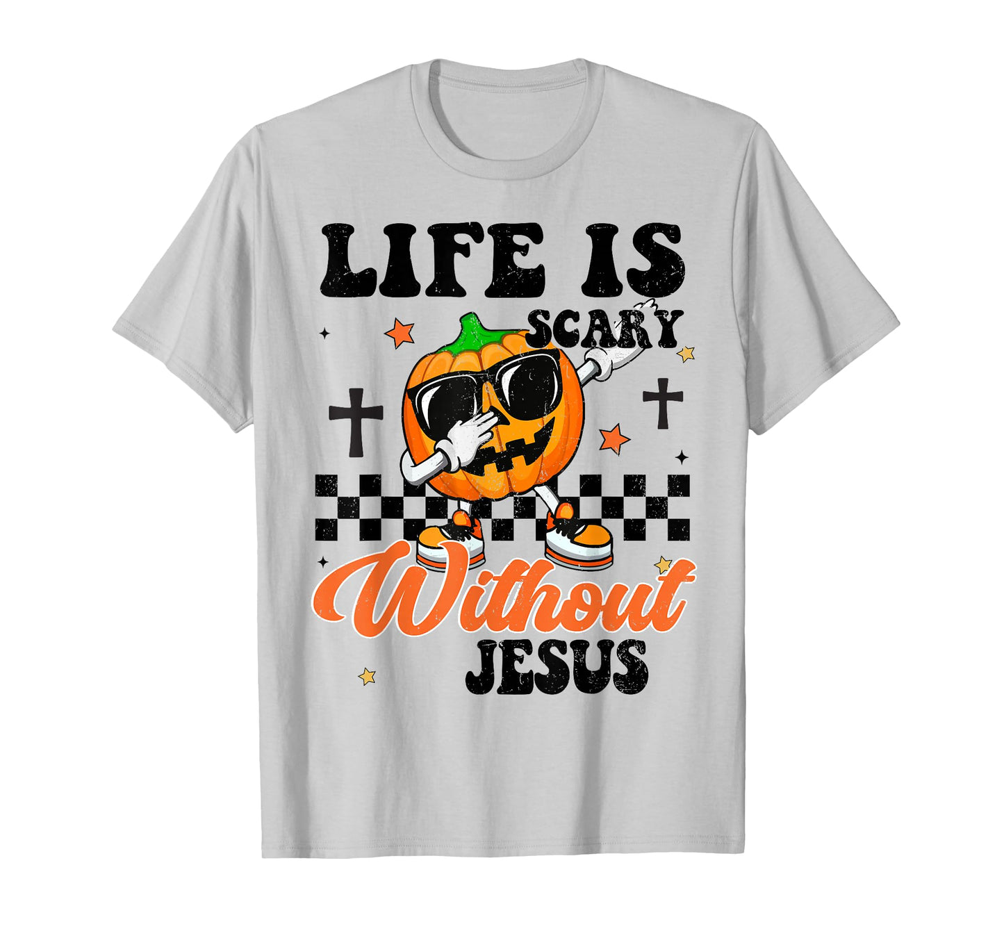 Life Is Scary Without Jesus Halloween Christian Boy Toddler T-Shirt