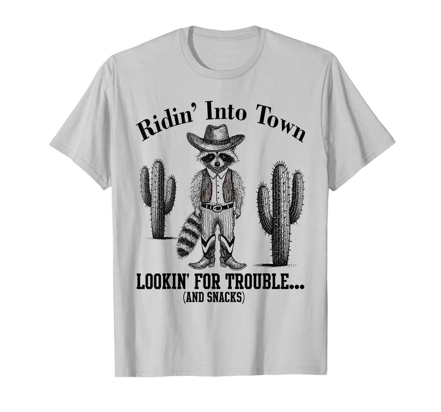 Funny Cowboy Raccoon Western Desert T-Shirt