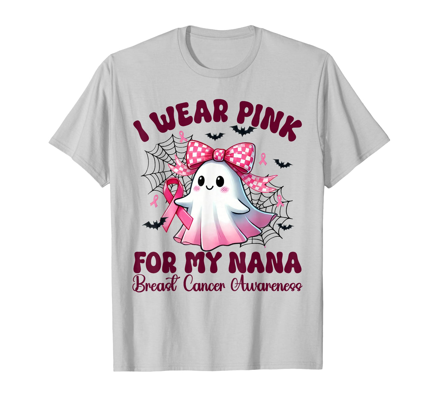 I Wear Pink for my Nana Breast Cancer Awareness halloween T-Shirt