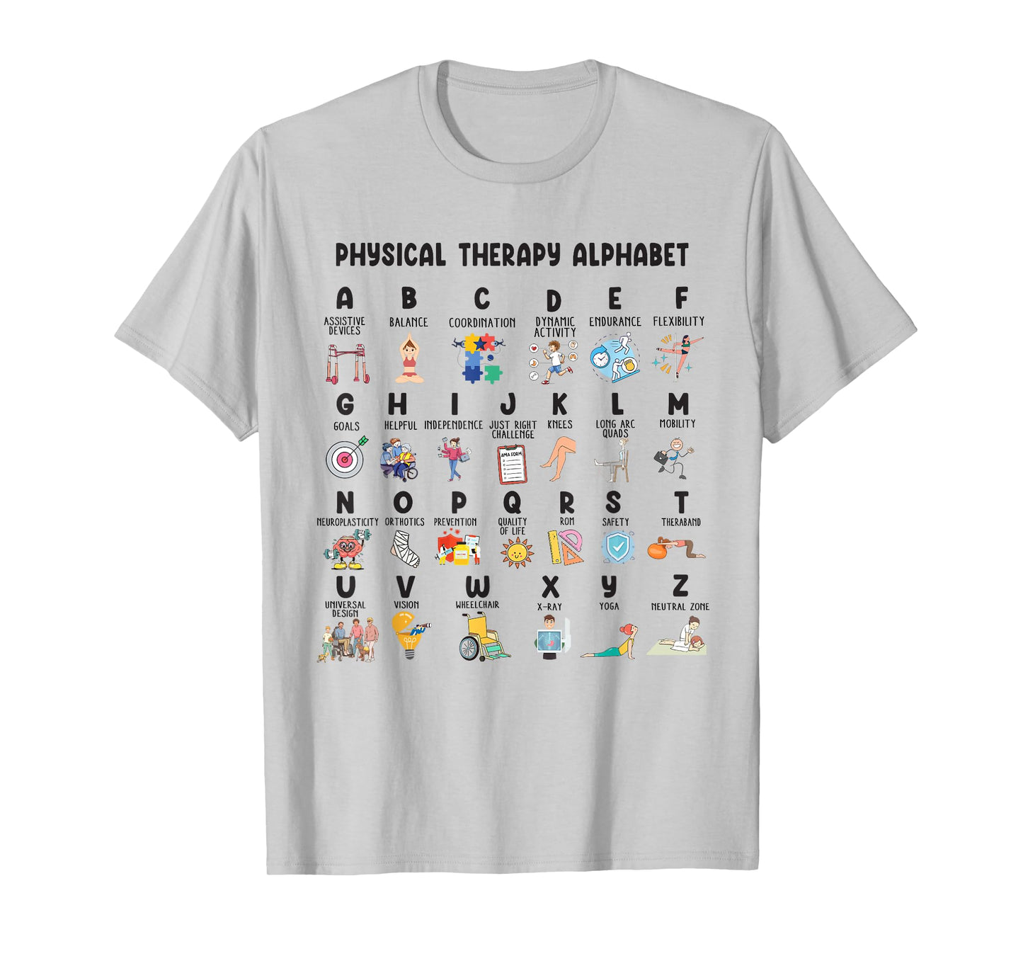 Physical Therapy Alphabet Funny Physical Therapist PT Life T-Shirt