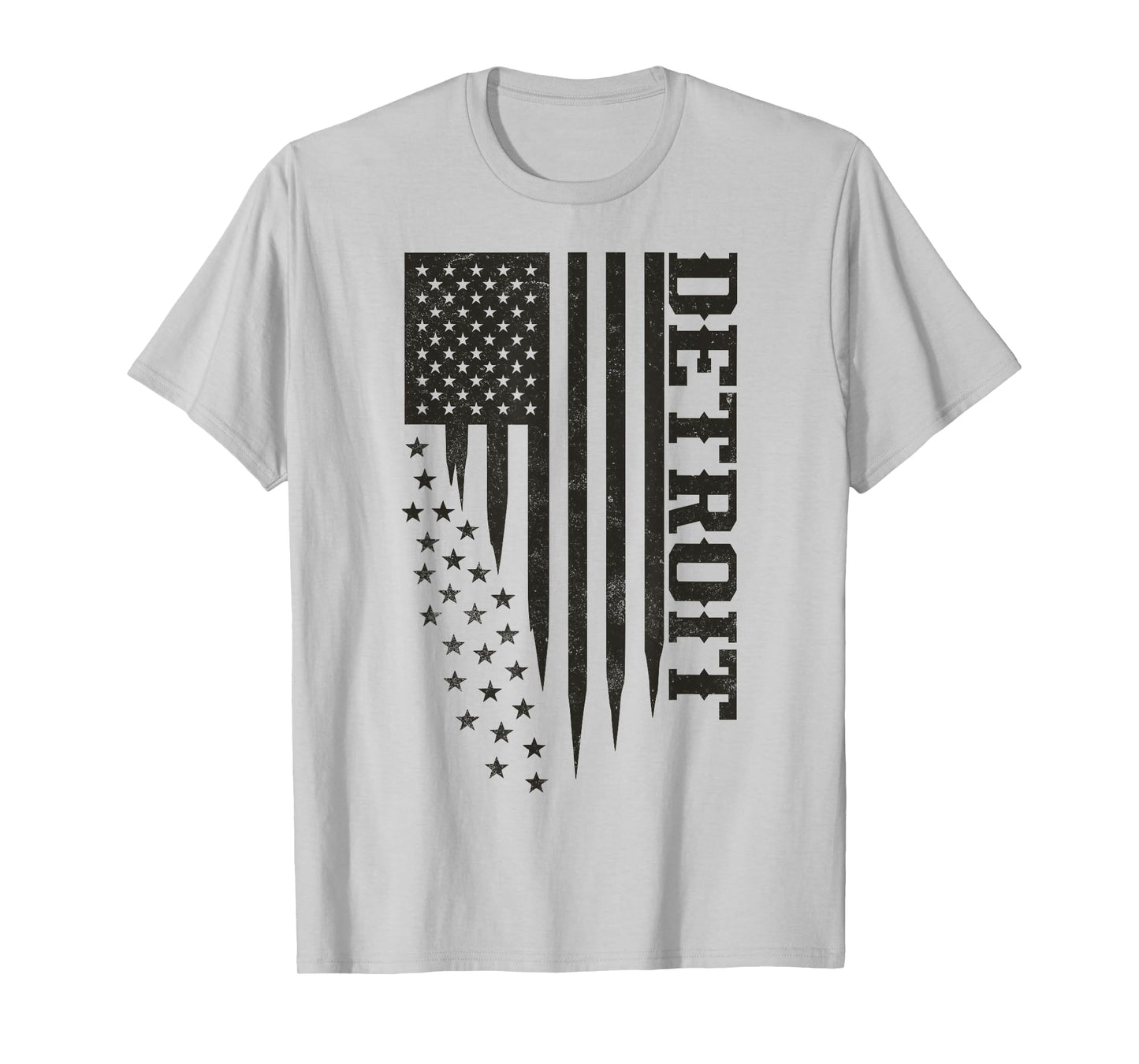 Patriotic Detroit Homegrown Local USA Flag Detroit T-Shirt