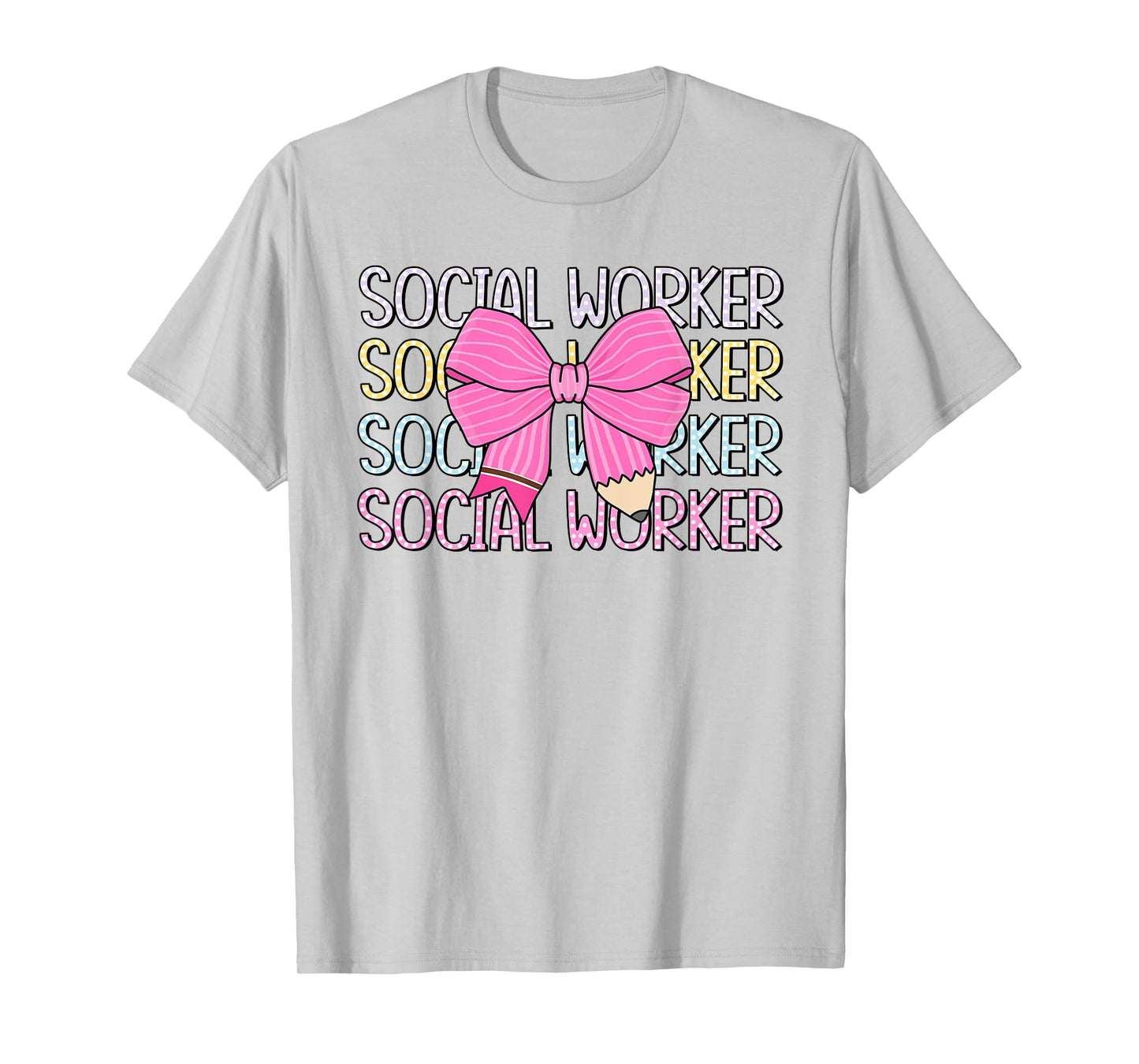 Retro Social Worker Coquette Bow Dalmatian Back To School T-Shirt