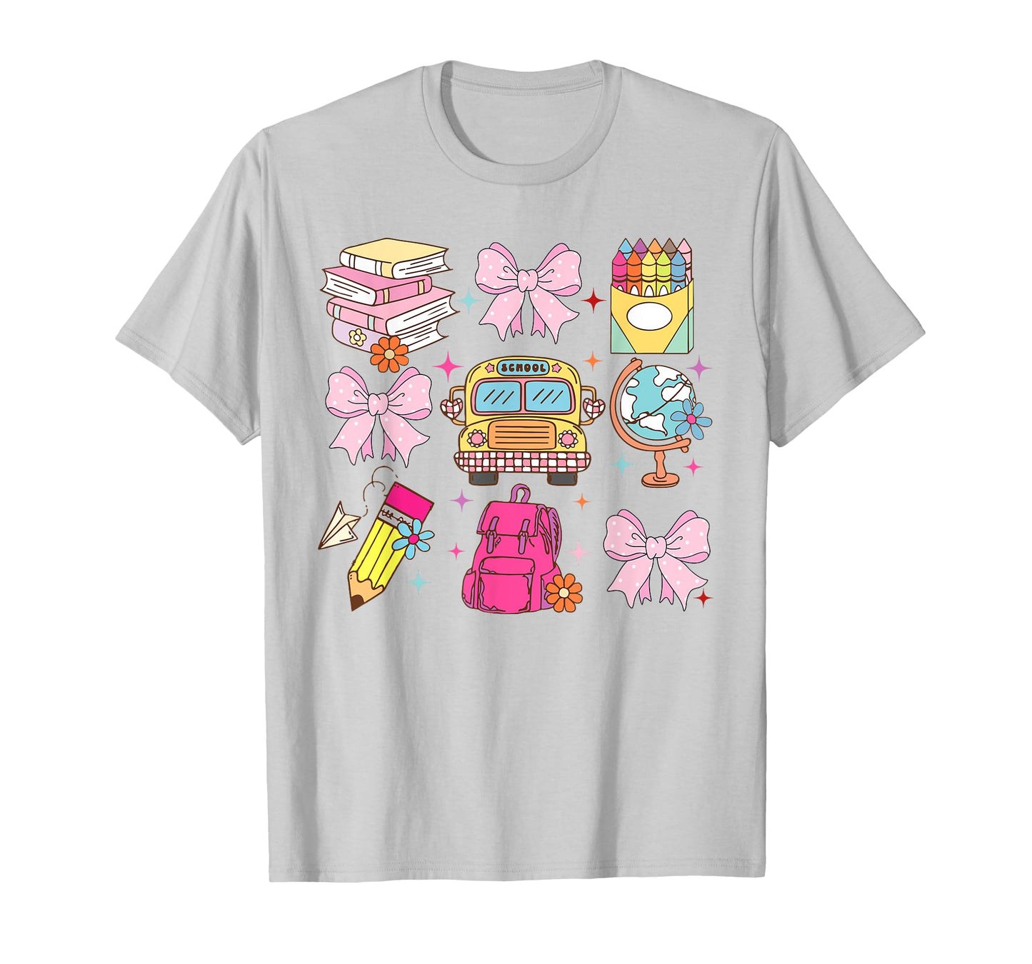 Coquette Bow Teacher Back To School Teacher Life Student Kid T-Shirt