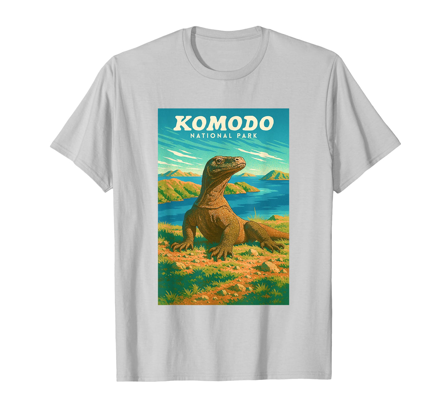 Komodo National Park Vintage Design Komodo Dragon Wildlife T-Shirt
