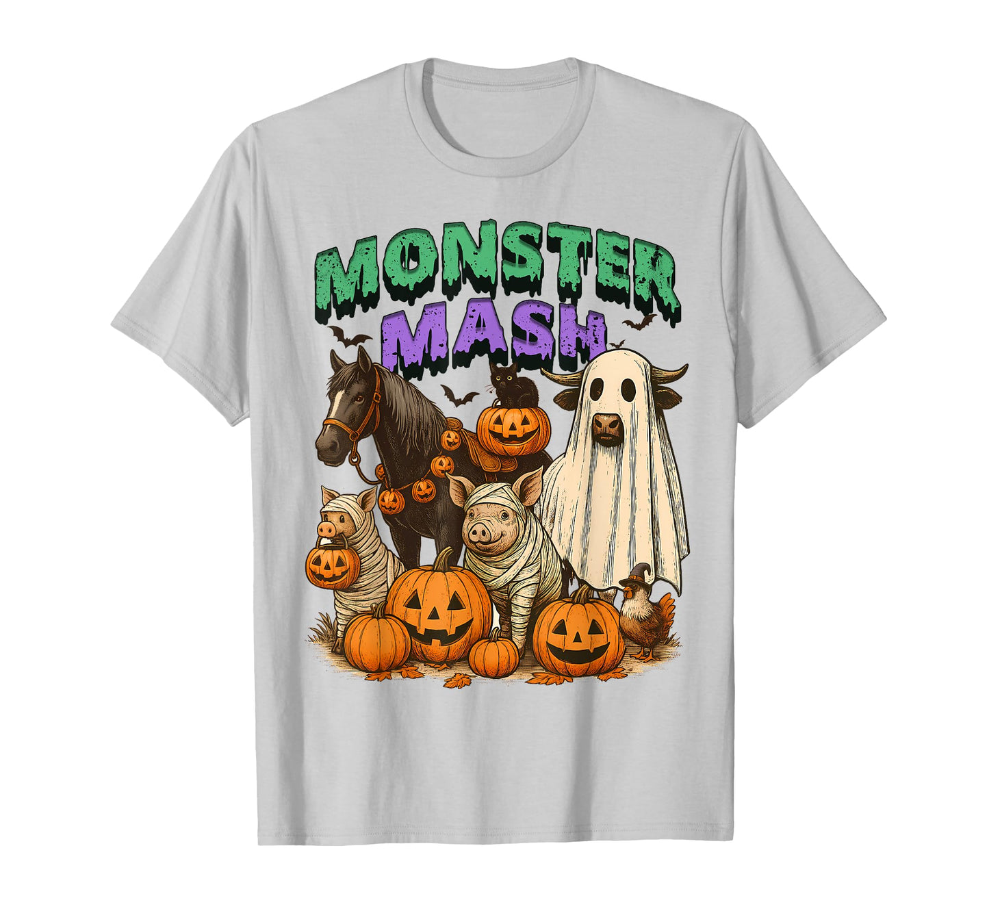Halloween Spooky Season Boo Pumpkin Heifer Monster A Mash T-Shirt