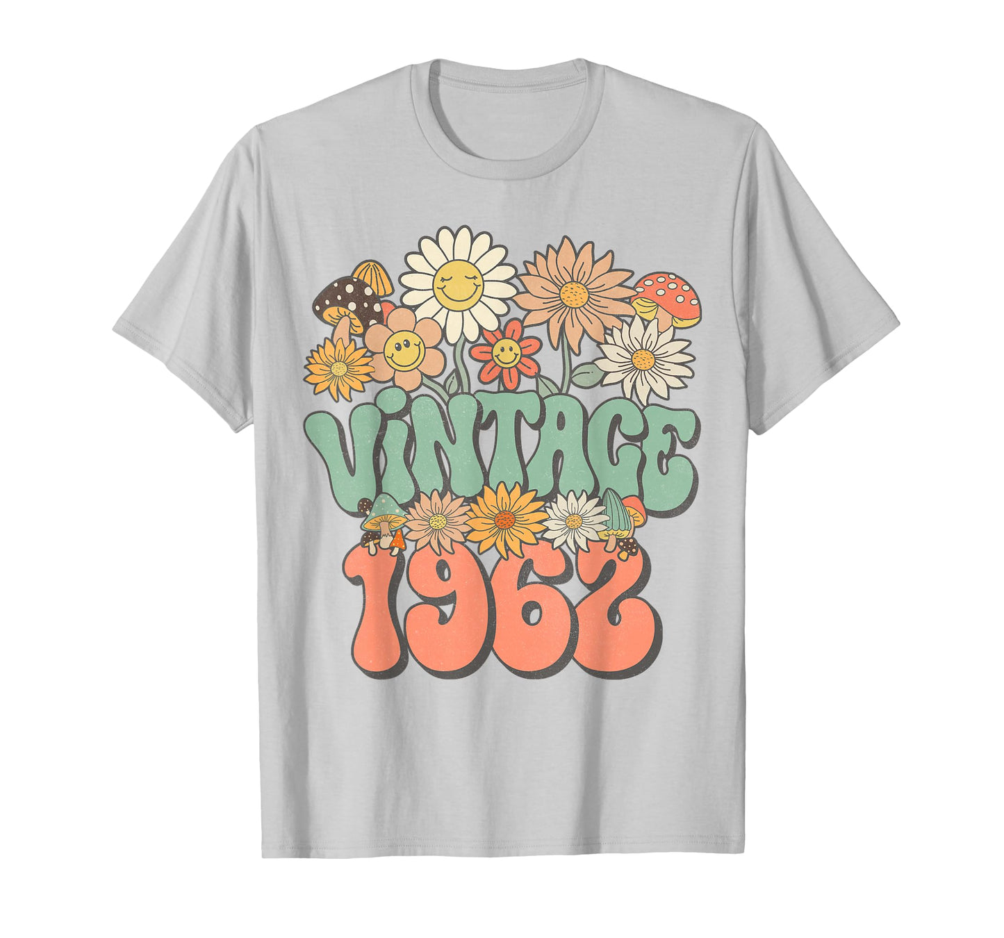 Vintage 1962 Daisy Hippie Groovy Wildflower 63rd Birthday T-Shirt