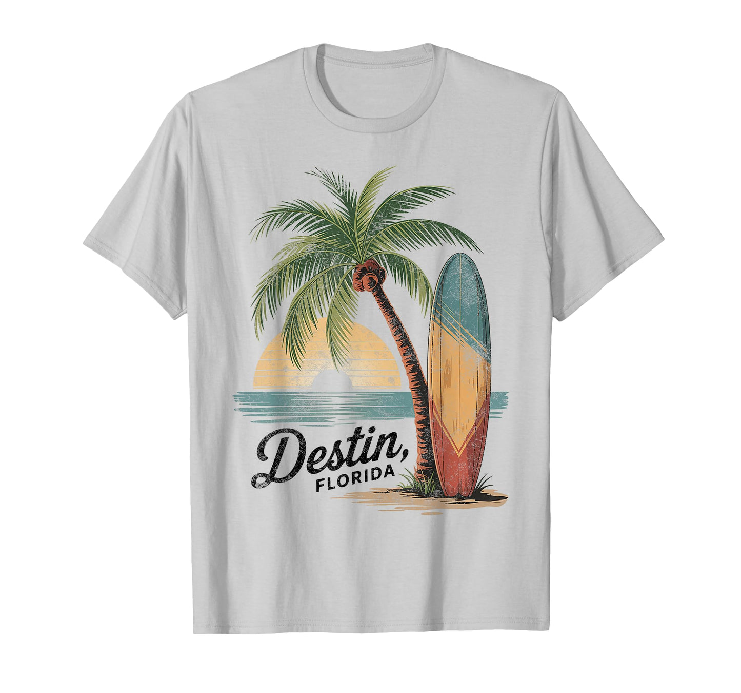 Palm and Board Paradise Destin Florida Souvenirs T-Shirt