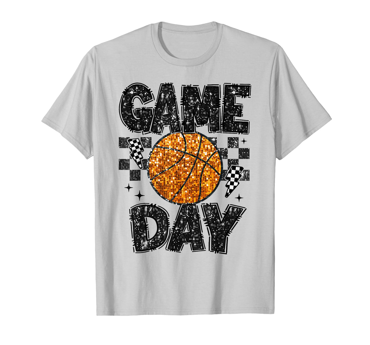 Game Day Basketball Life Cute Mama Mom Matching Retro T-Shirt