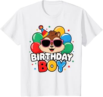 Kids Birthday Boy Chipmunk Kids T-Shirt
