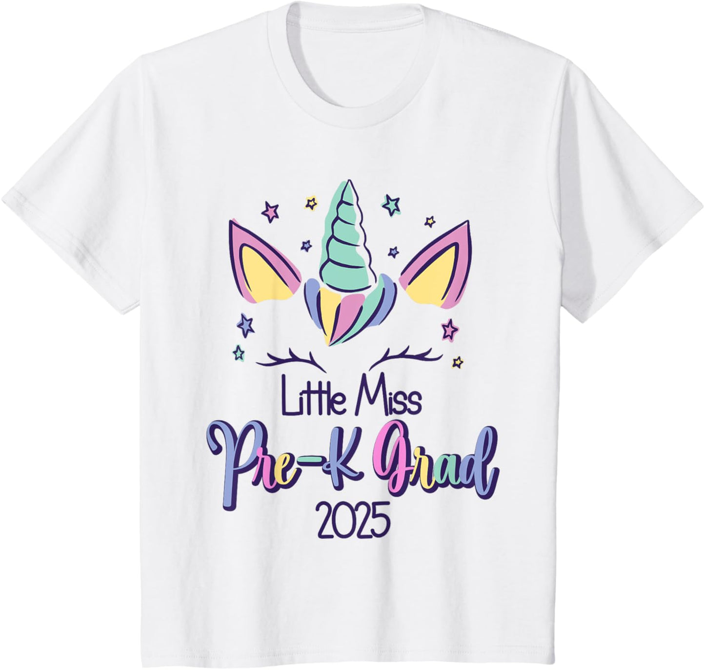 Kids Little Miss Pre-K Grad Preschool Prek Graduation 2025 T-Shirt