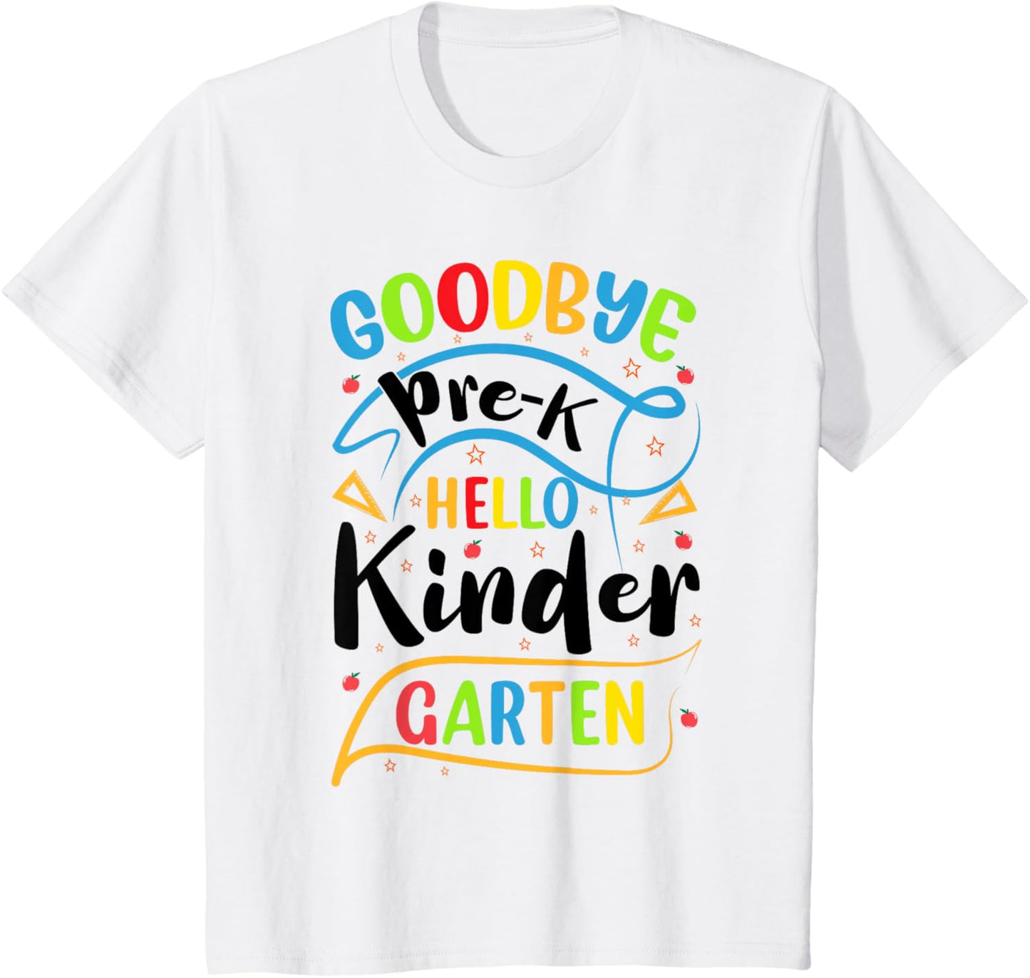 Kids Goodbye Pre-K Hello Kindergarten 2025 T-Shirt