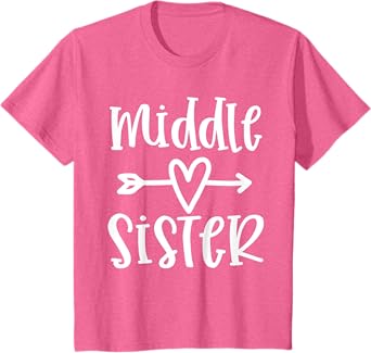 Middle Sister for Girls and Toddler Baby Announcement T-Shirt