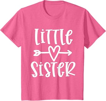 Kids Little Sister for Girls Sibling Toddler Lil Sis Baby Cute T-Shirt