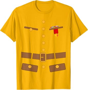 Party Theme Colonel Outfit Col Vest Color Mustard Costume T-Shirt