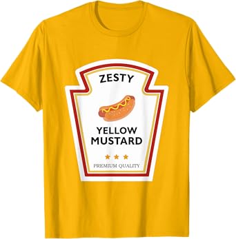 Zesty Yellow Mustard Condiment Group Costume T-Shirt