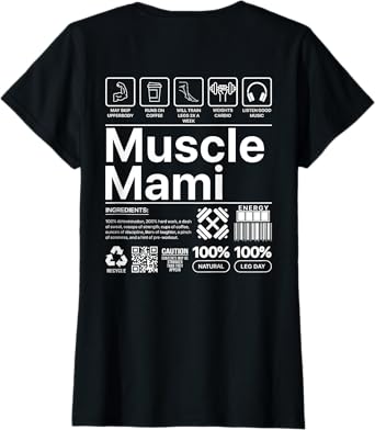 Muscle Mami And Mom Gym Workout Mother Funny Bodybuilding T-Shirt