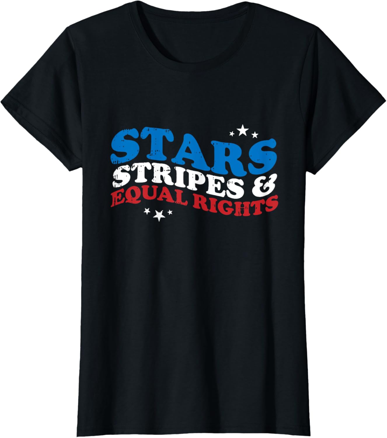 Star Stripes And Equal Rights 4th Of July Vintage Patriotic T-Shirt