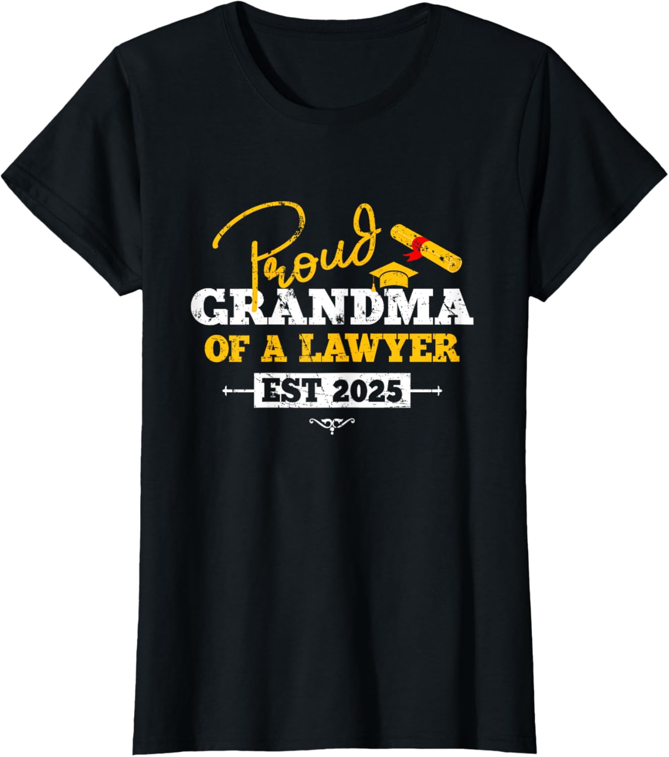 Proud Grandma of a Lawyer Graduate Est 2025 Grad 25 T-Shirt