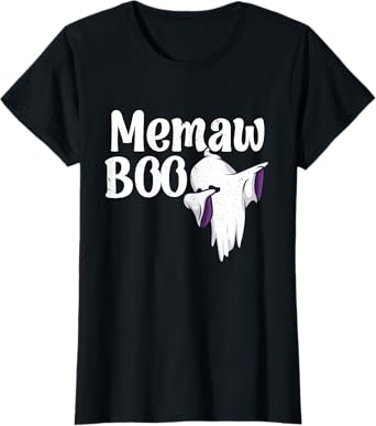 Memaw Boo Halloween Family Matching Spooky Ghost Lovers T-Shirt
