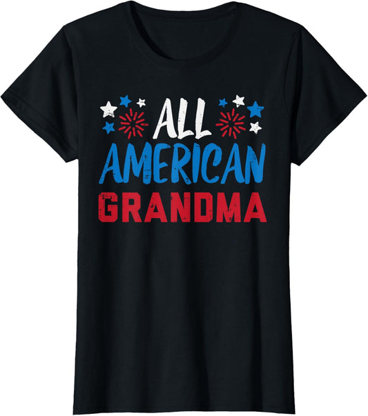 All American Grandma 4th Of July Matching Family Patriotic T-Shirt