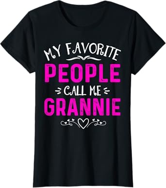 My Favorite People Call Me Grannie Floral Mother's Day T-Shirt