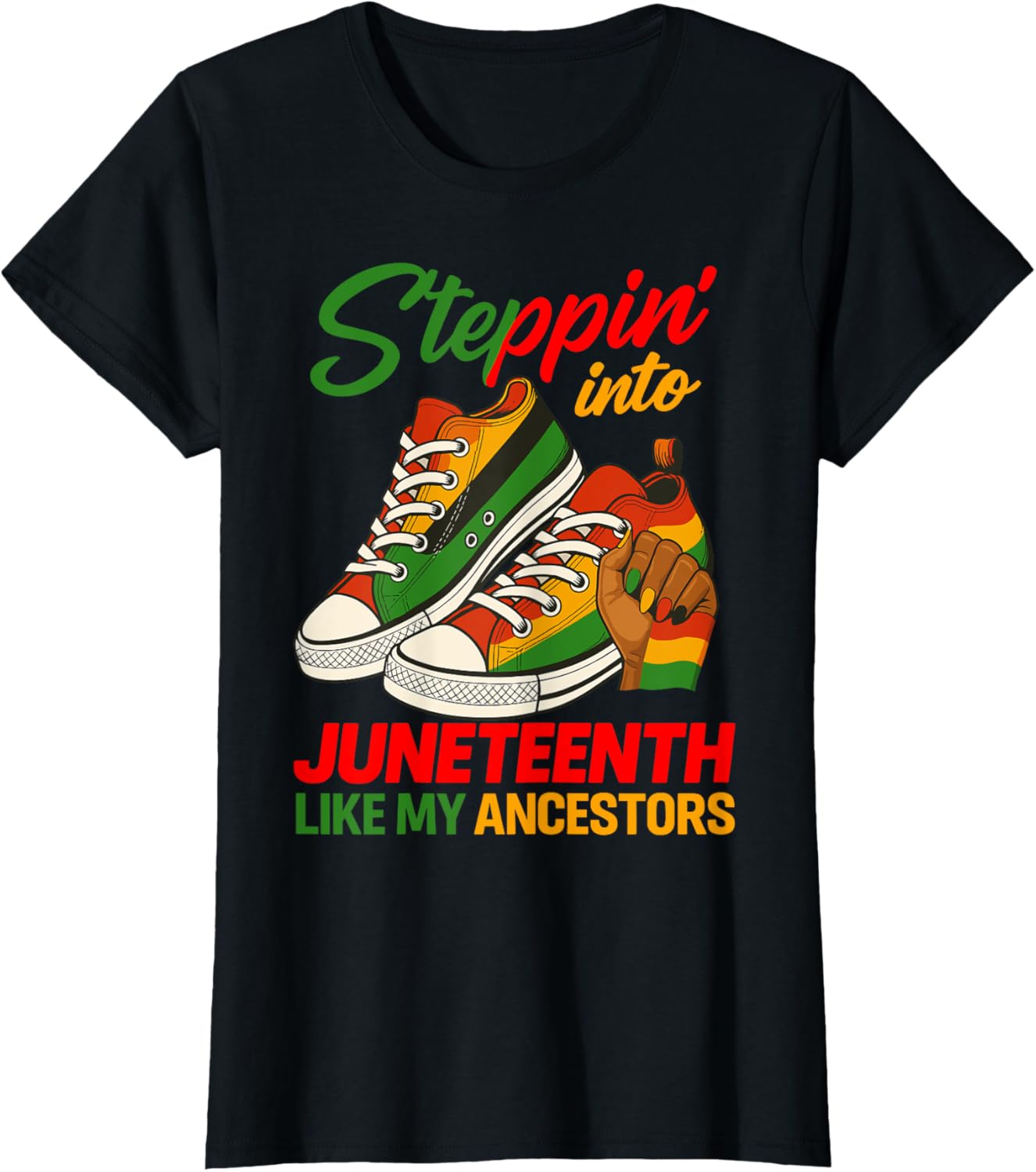 Juneteenth Shirts Women Stepping Into Juneteenth T-Shirt