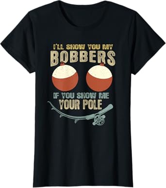 Vintage Funny Naughty Fishing Shirt for Ladies T-Shirt